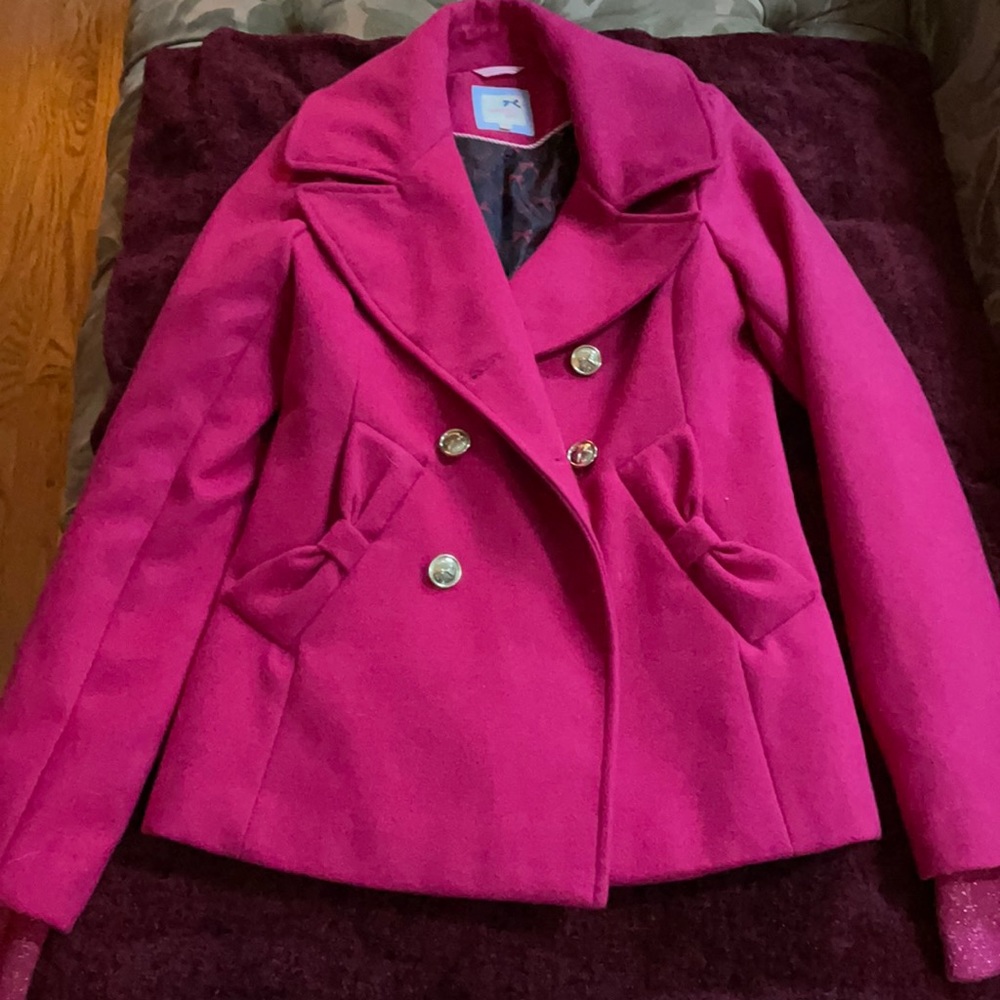 Pink pea coat